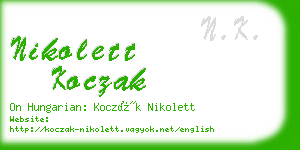 nikolett koczak business card